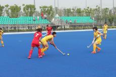 青奧體育公園舉行曲棍球場地測試比賽